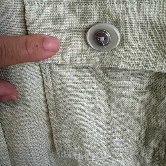 St John Sport Linen Jacket Size Small Vintage Button Down Chic Front Pockets - Picture 13 of 14